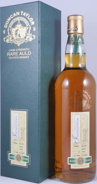 Inchgower 1968 36 Years Oak Cask No. 5575 Duncan Taylor Cask Strength Rare Auld Edition Speyside Single Malt Scotch Whisky 46.3%