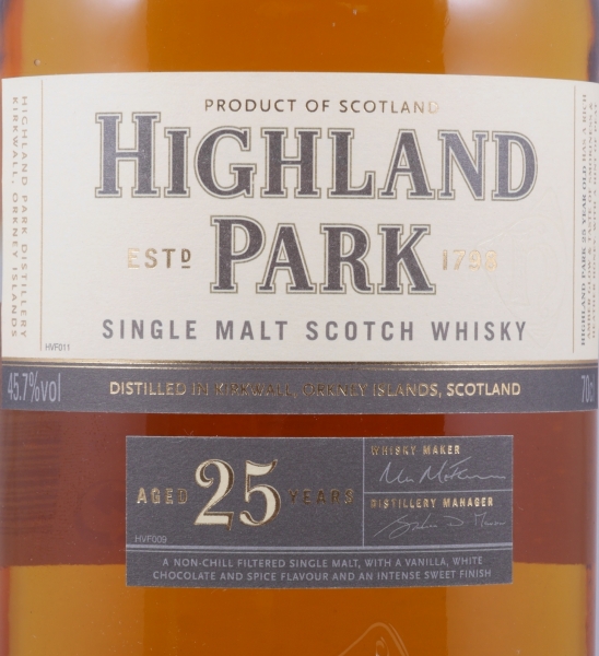 Highland Park 25 Years Release 2012 Orkney Islands Single Malt Scotch Whisky 45.7%