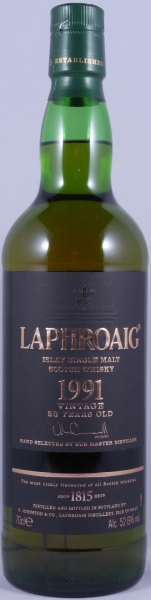 Laphroaig 1991 23 Years Limited Edition only for Germany Islay Single Malt Scotch Whisky Cask Strength 52,6%