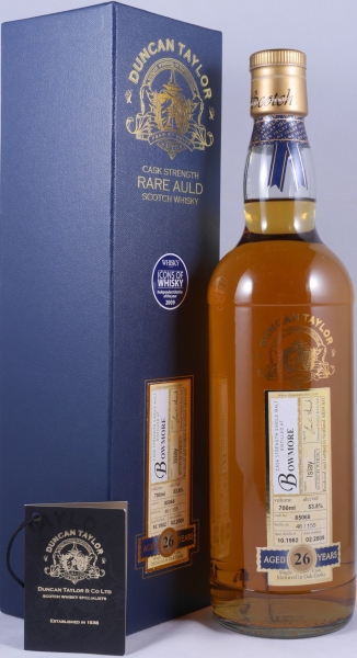 Bowmore 1982 26 Years Oak Cask No. 85068 Duncan Taylor Cask Strength Rare Auld Edition Islay Single Malt Scotch Whisky 53,8%