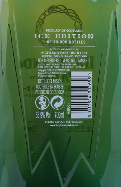 Highland Park 17 Years Ice Edition 1st Fill Bourbon Casks Orkney Islands Single Malt Scotch Whisky Cask Strength 53.9%
