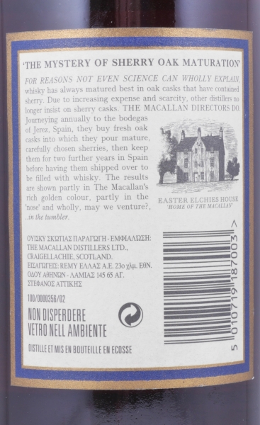 Macallan 1982 18 Years Sherry Oak Highland Single Malt Scotch Whisky 43,0%
