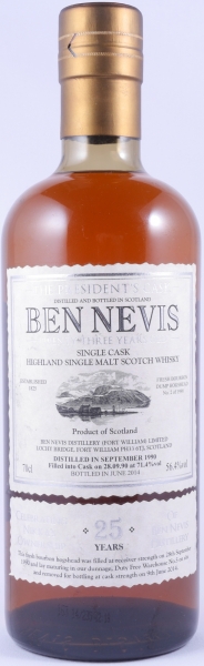 Ben Nevis 1990 23 Years Fresh Bourbon Dump Hogshead Cask No. 2 The Presidents Casks Highland Single Malt Scotch Whisky 56,4%