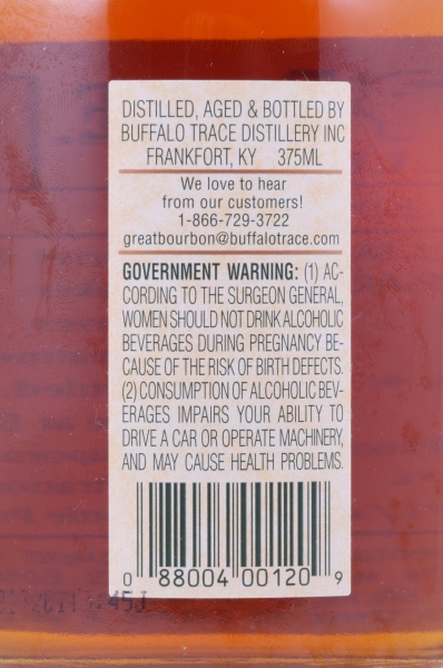 Buffalo Trace 2001 11 Years Rye Bourbon 125 15. Release Experimental Collection 2014 Bourbon Whiskey 45.0%