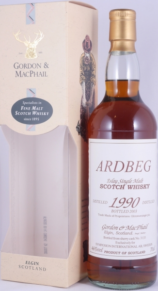 Ardbeg 1990 13 Years Sherry Cask No. 3133 Gordon and MacPhail Islay Single Malt Scotch Whisky 46,0%