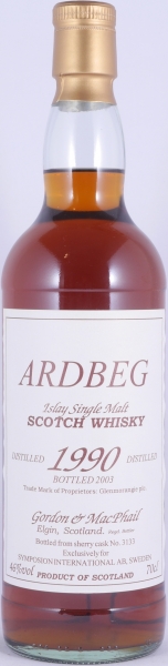 Ardbeg 1990 13 Years Sherry Cask No. 3133 Gordon and MacPhail Islay Single Malt Scotch Whisky 46,0%