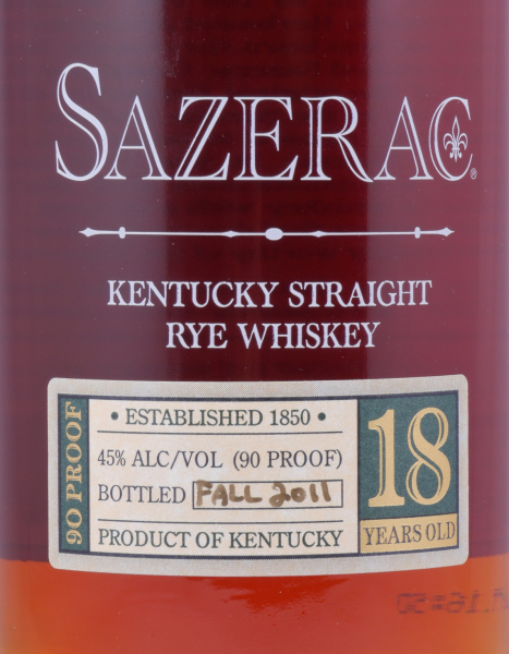 Sazerac 1993 18 Years Buffalo Trace Antique Collection 2011 Kentucky Straight Rye Whiskey 45.0%