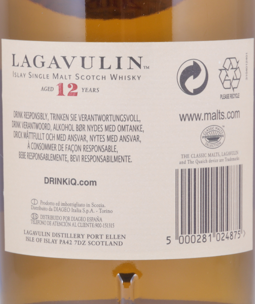 Lagavulin 12 Years 9th Special Release 2009 Limited Edition Islay Single Malt Scotch Whisky Cask Strength 57.9%