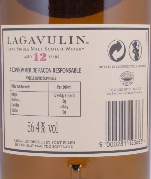 Lagavulin 12 Years 8th Special Release 2008 Limited Edition Islay Single Malt Scotch Whisky Cask Strength 56,4%