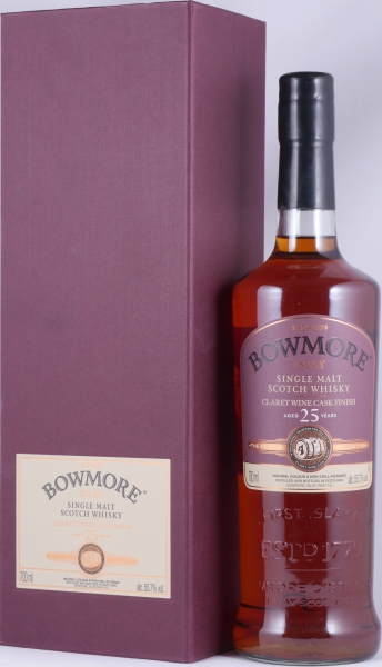 Bowmore 1990 25 Years Bourbon Barrel / Claret Wine Cask Finish Feis Ile 2016 Islay Single Malt Scotch Whisky 55.7%