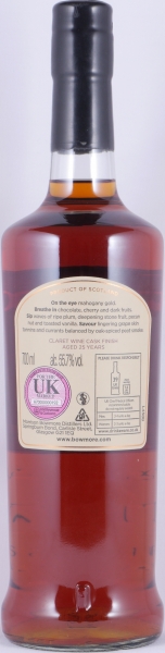 Bowmore 1990 25 Years Bourbon Barrel / Claret Wine Cask Finish Feis Ile 2016 Islay Single Malt Scotch Whisky 55.7%