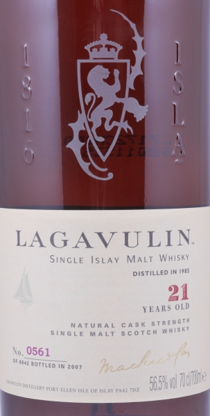 Lagavulin 1985 21 Years European Oak Sherry Casks Limited Special Release 2007 Islay Single Malt Scotch Whisky 56.5%