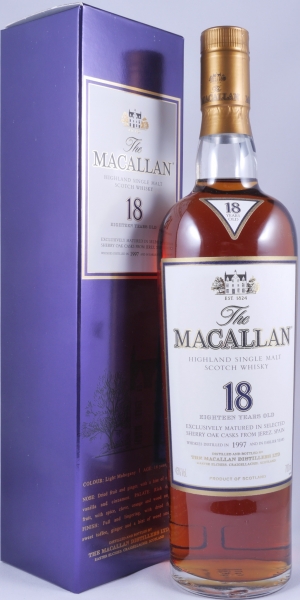 Macallan 1997 18 Years Sherry Oak Highland Single Malt Scotch Whisky 43,0%