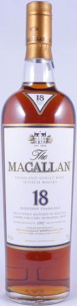Macallan 1997 18 Years Sherry Oak Highland Single Malt Scotch Whisky 43,0%