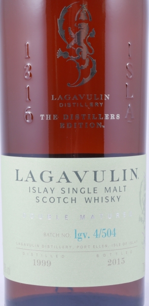 Lagavulin 1999 16 Years Distillers Edition 2015 Special Release lgv.4/504 Islay Single Malt Scotch Whisky 43,0%
