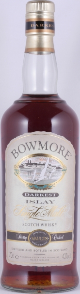 Bowmore Darkest Sherry Casked Old Seagull Label Islay Single Malt Scotch Whisky 43.0%