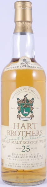 Macallan 1972 25 Years Sherry Wood Hart Brothers Finest Collection Special Reserve Highland Single Malt Scotch Whisky 43,0%