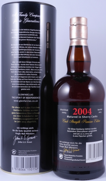 Glenfarclas 2004 11 Years Sherry Casks Premium Cask Strength Edition Highland Single Malt Scotch Whisky 59,8%