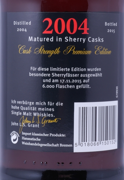 Glenfarclas 2004 11 Years Sherry Casks Premium Cask Strength Edition Highland Single Malt Scotch Whisky 59,8%