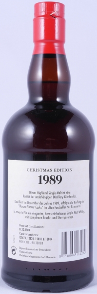 Glenfarclas 1989 26 Years Oloroso Sherry Casks Nos. 12820, 12831, 13014, 25670 Christmas Edition Highland Single Malt Scotch Whisky 46,0%