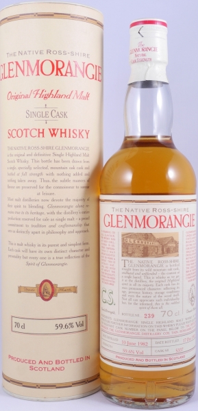 Glenmorangie 1982 10 Years-old American Oak Cask No. 5337 The Native Ross-Shire Highland Single Malt Scotch Whisky 59,6%
