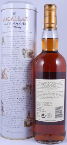 Macallan 12 Years Sherry Wood Round Metal Tin Highland Single Malt Scotch Whisky 43.0%