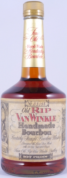 Old Rip Van Winkle 10 Years Bottle No. A3158 Stitzel Weller Lawrenceburg Dumpy Bottle Kentucky Straight Bourbon Whiskey 53,5%
