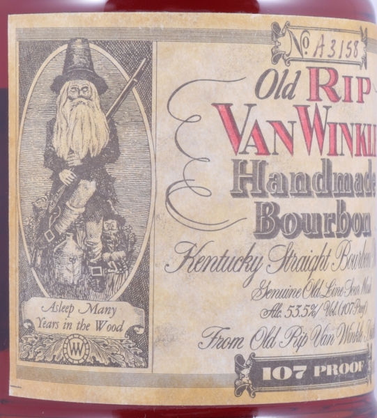 Old Rip Van Winkle 10 Years Bottle No. A3158 Stitzel Weller Lawrenceburg Dumpy Bottle Kentucky Straight Bourbon Whiskey 53,5%