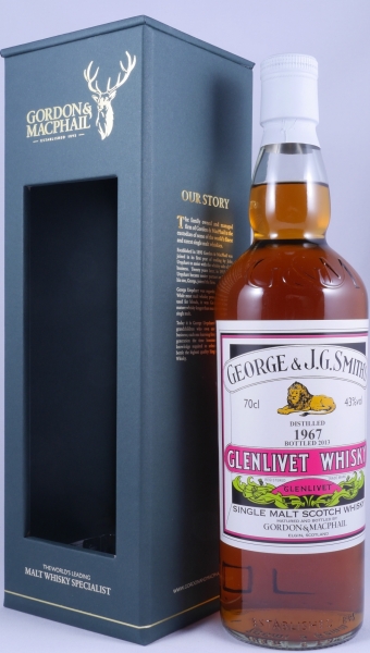 Glenlivet 1967 45 Years Gordon and MacPhail J.G. Smiths Label Speyside Single Malt Scotch Whisky 43.0%