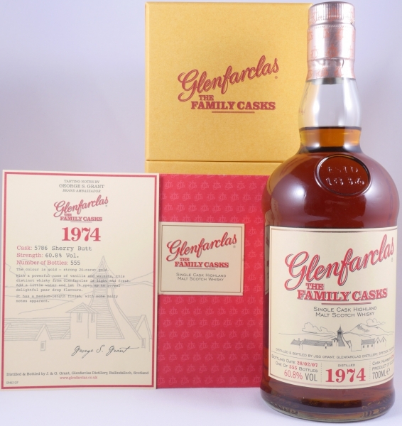 Glenfarclas 1974 32 Years The Family Casks First Fill Sherry Butt Cask No. 5786 Highland Single Malt Scotch Whisky 60,8%