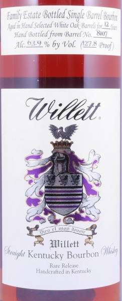 Willett 12 Years Single Barrel No. 8107 Family Estate Rare Release for Toddys Liquors KBF 2014 Selection Kentucky Straight Bourbon Whiskey 63,9%