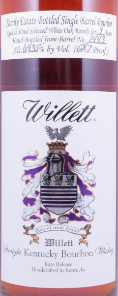 Willett 9 Years Single Barrel No. 1443 Silver Wax for Shinanoya Tokio Family Estate Rare Release Kentucky Straight Bourbon Whiskey 64,35%