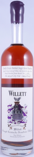 Willett 6 Years Single Barrel No. 110 Purple Wax Sealed Family Estate Rare Release Kentucky Straight Bourbon Whiskey 60.6%