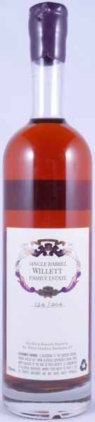 Willett 6 Years Single Barrel No. 110 Purple Wax Sealed Family Estate Rare Release Kentucky Straight Bourbon Whiskey 60.6%