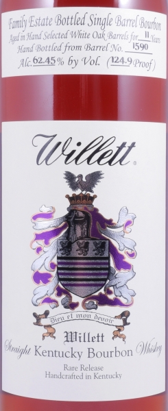 Willett 11 Years Single Barrel No. 1590 Family Estate Rare Release Kentucky Straight Bourbon Whiskey 62,45%