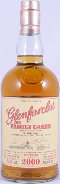 Glenfarclas 2000 14 Years The Family Casks Refill Sherry Butt Cask No. 4075 Highland Single Malt Scotch Whisky 58,5%