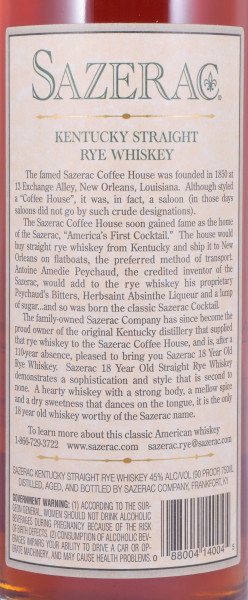 Sazerac 1994 18 Years Buffalo Trace Antique Collection 2012 Kentucky Straight Rye Whiskey 45,0%