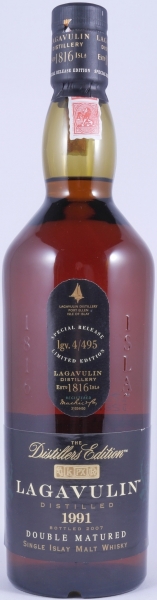 Lagavulin 1991 16 Years Distillers Edition 2007 Special Release lgv.4/495 Islay Single Malt Scotch Whisky 43,0%