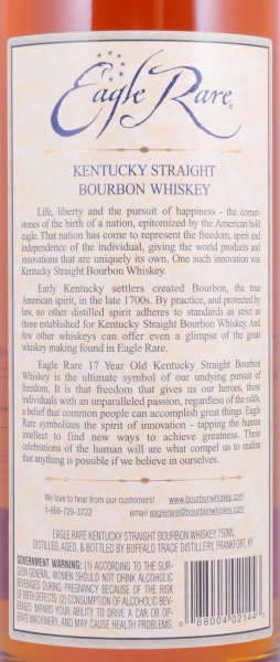 Eagle Rare 1999 17 Years Spring 2016 Buffalo Trace Antique Collection Kentucky Straight Bourbon Whiskey 45.0%