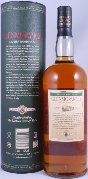 Glenmorangie Madeira Wood Finish Highland Single Malt Scotch Whisky 43.0% 1.0 Litre
