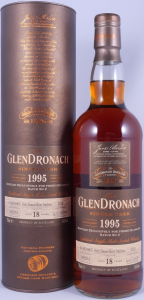 Glendronach 1995 18 Years Pedro Ximenez Sherry Puncheon Cask No. 1732 Highland Single Malt Scotch Whisky Cask Strength 54.6%