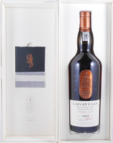Lagavulin 1991 24 Years Sherry Butt 200th Anniversary Charity Islay Single Malt Scotch Whisky 52.7%
