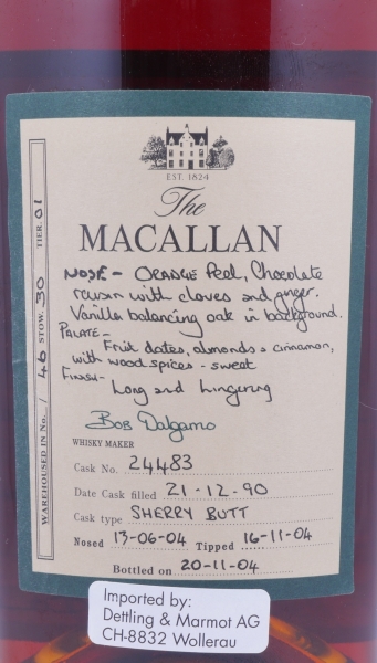 Macallan 1990 13 Years Exceptional Single Cask 6 Sherry Butt 24483 Highland Single Malt Scotch Whisky 59,6%