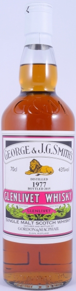 Glenlivet 1977 37 Years Refill Sherry und American Hogsheads Gordon und MacPhail J.G. Smiths Label Speyside Single Malt Scotch Whisky 43,0%