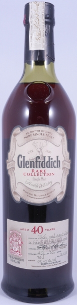 Glenfiddich 40 Years Rare Collection Release 2008 Speyside Pure Single Malt Scotch Whisky Wooden Box 45.4%