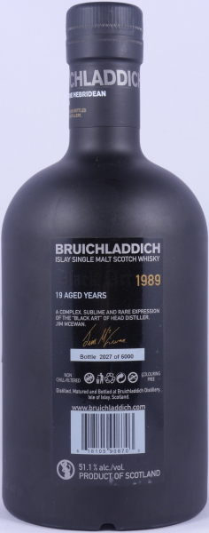Bruichladdich Black Art 1989 19 Years 1st Limited Edition 2009 Islay Single Malt Scotch Whisky 51.1%