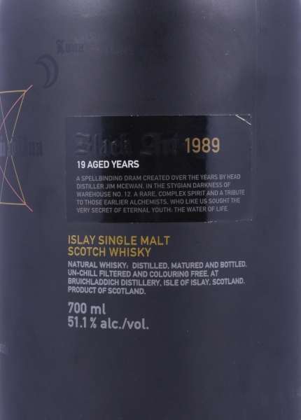 Bruichladdich Black Art 1989 19 Years 1st Limited Edition 2009 Islay Single Malt Scotch Whisky 51.1%