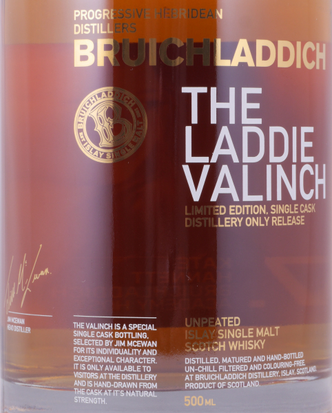 Bruichladdich 1990 25 Years Sherry Hogshead Cask No. 006 Laddie Crew Valinch No. 17 Kate Hannett Islay Single Malt Scotch Whisky 48.2%