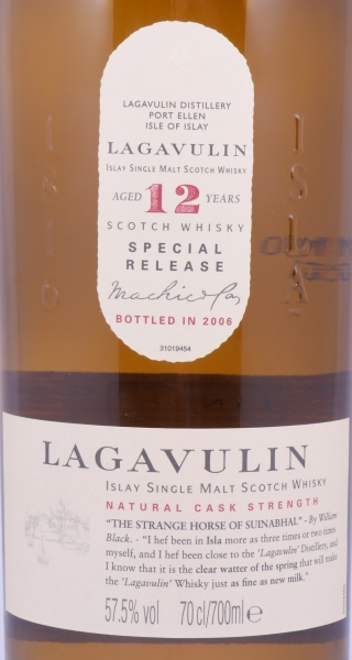 Lagavulin 12 Years 6th Special Release 2006 Limited Edition Islay Single Malt Scotch Whisky Cask Strength 57.5%