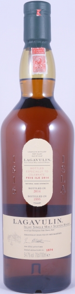 Lagavulin 1995 Feis Ile 2014 19 Years Refill Sherry Butt Islay Single Malt Scotch Whisky Cask Strength 54,7%